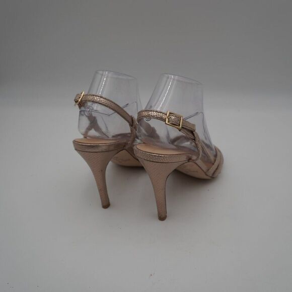 Kate Spade Metallic Gold Sexy Strappy Open Toe Stilettos Size 9M - Picture 4 of 7